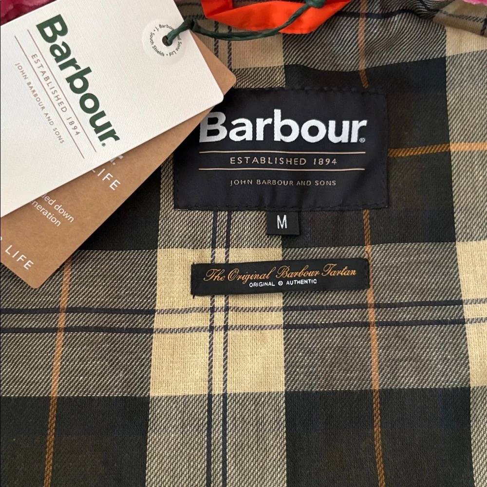 NWT BARBOUR X FLOWER MOUNTAIN Jacket in Black/ Fuchsia - Picture 15 of 16